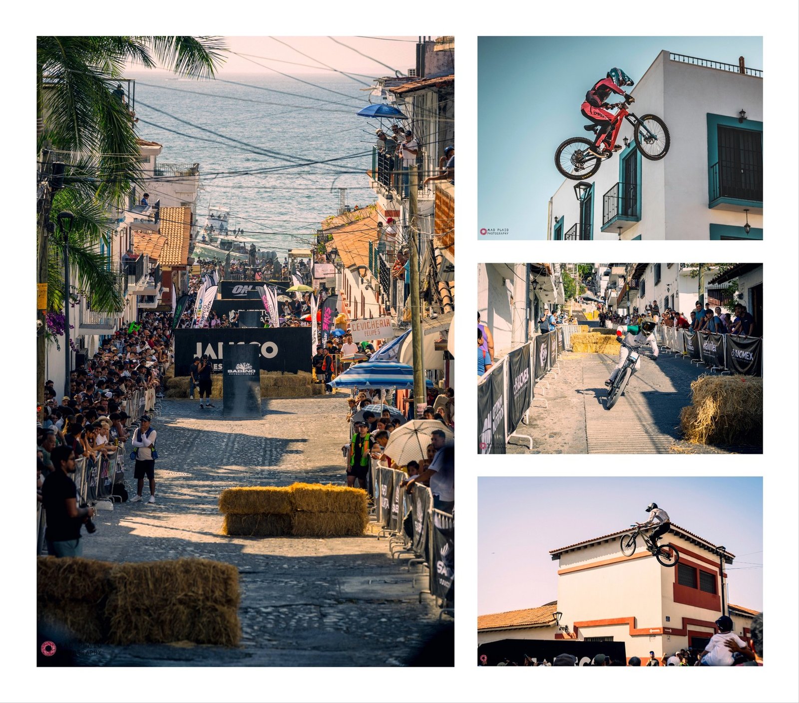 An exciting event and afternoon in the streets of #puertovallarta 
The biker in the top right was like 11 years old going down the entire route and doing all the jumps!
#mountainbiking #freestyle #visitmexico #visitpv