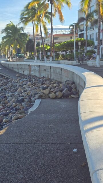 The power of the ocean! There once was a walkway you could cross..