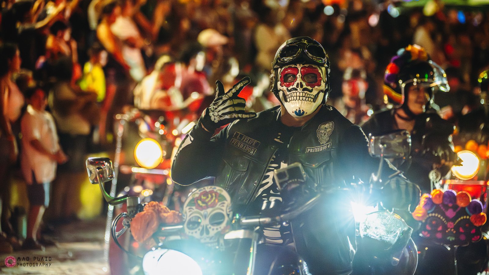 Ghost Rider, don't be afraid these guys don't have chains of fire and a mission from the devil to take you back to hell. They do have a mission to celebrate the dead who watch over us. Only a few more days till Dia De Los Muertos